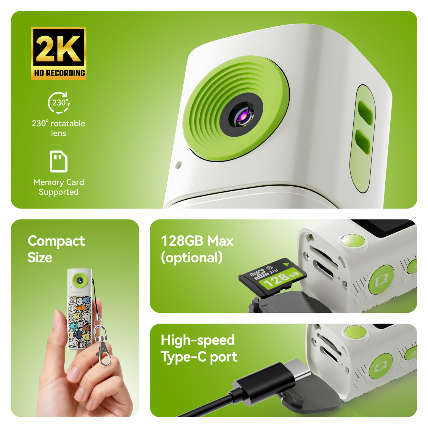 Westora Keychain Mini 2K High Quality Camera